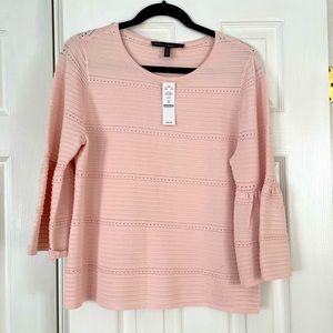 Pink White House Black Market cotton top with tags